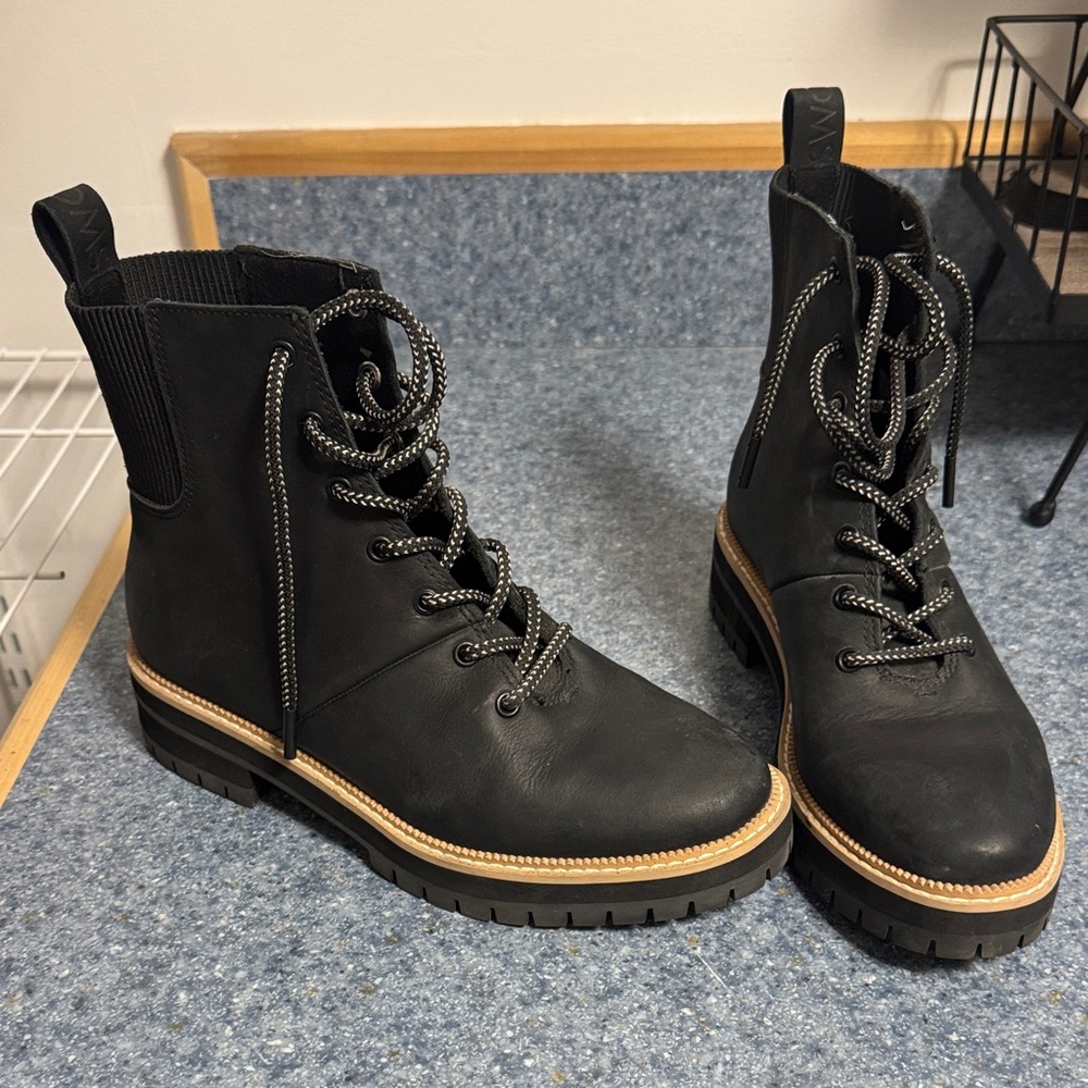 Toms Black Combat Boots